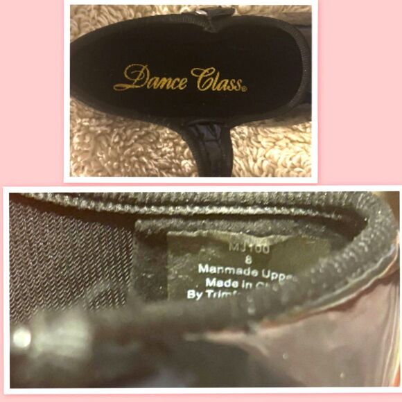 Little Girls Dance Class Black Tap Shoes - Size 8 - Picture 3 of 3